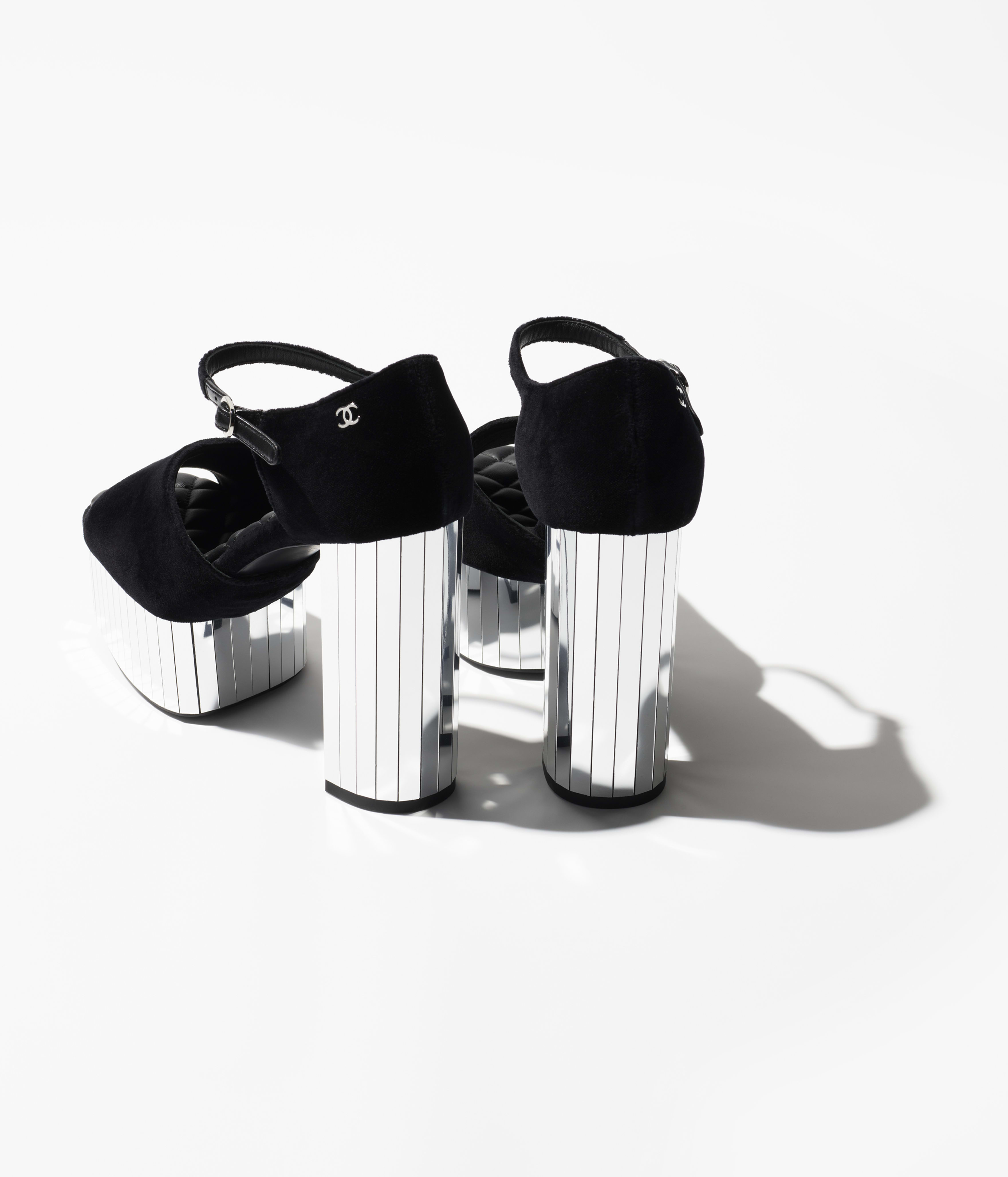 Sandals - Black - Velvet - 